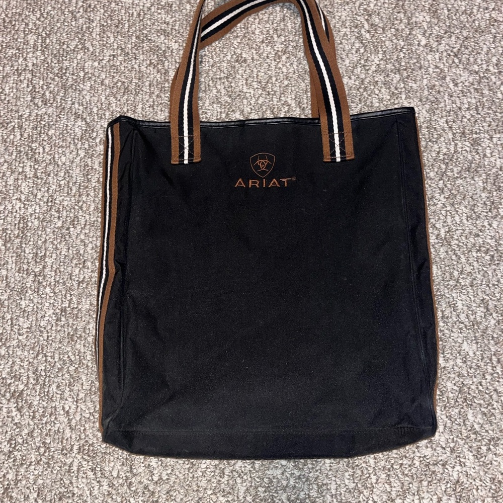 Ariat Black and Brown Tote Bag
